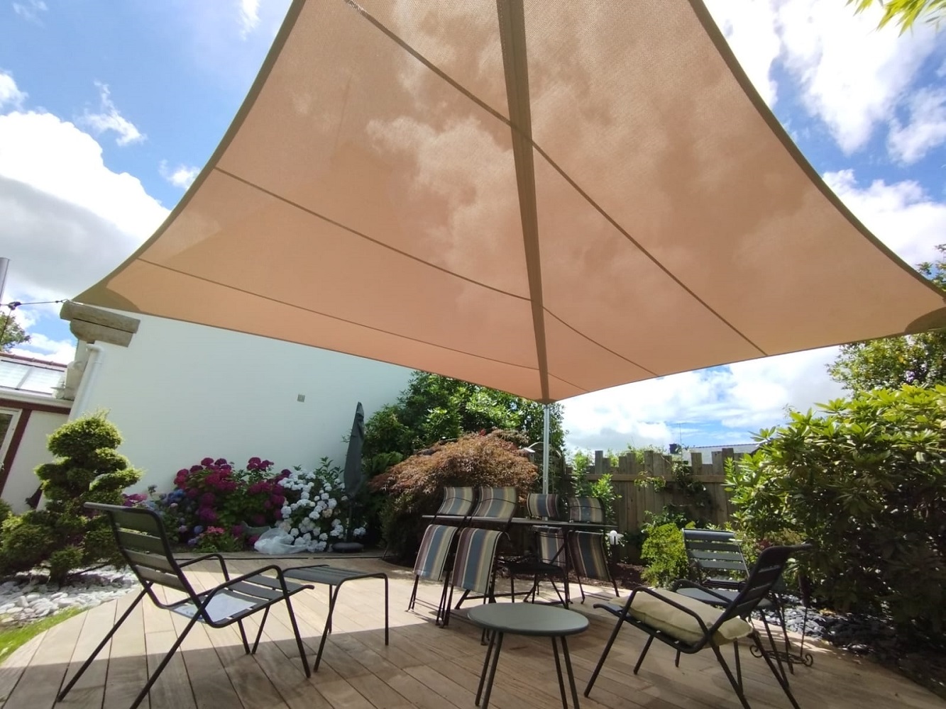 voile d'ombrage sur mesure